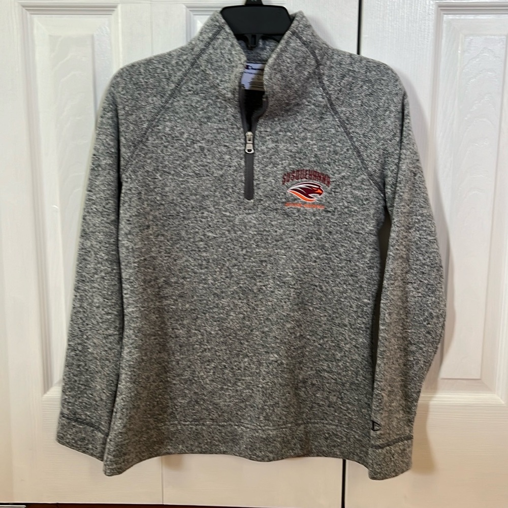 Columbia quarter zip Susquehanna University River Hawks embroidered on front